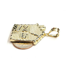 Load image into Gallery viewer, New 10k yellow gold trap house pendant charm diamond cut gift fine jewelry 8.7g