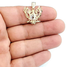 Load image into Gallery viewer, New 10k multi color Gold eagle Pendant charm diamond cut gift fine jewelry 3g
