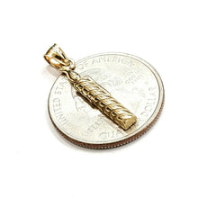 Load image into Gallery viewer, 14k solid yellow Gold candle light Love romance Pendant fine jewelry gift 1.4g