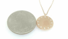 Load image into Gallery viewer, 14k rose Gold 0.09ct Diamond name tag ID women necklace 18" adjustable chain