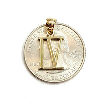 Load image into Gallery viewer, New 14KT Yellow Gold Solid Roman number 4 Pendant charm gift Fine Jewelry 1.2g