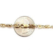 Load image into Gallery viewer, 10K real yellow gold 3.75mm Turkish chain Necklace gift fine jewelry 24" 21.3g