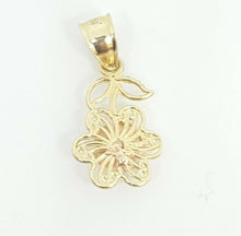 Load image into Gallery viewer, 14k gold flower Pendant charm gift fine jewelry for women 1.1g