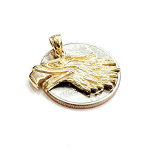 Load image into Gallery viewer, New 14k yellow Gold eagle Head Pendant charm gift fine jewelry unisex 3.1g