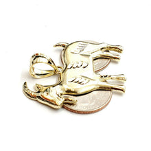 Load image into Gallery viewer, New 10k yellow Gold Goat Pendant charm diamond cut animal fine gift jewelry 6.4g