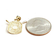 Load image into Gallery viewer, 14k yellow Gold solid Drum Pendant charm gift music instrument fine jewelry 2.1g