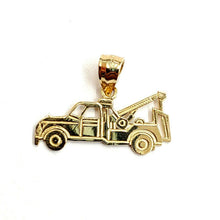 Load image into Gallery viewer, New 14k yellow Gold tow truck car Pendant charm gift fine jewelry 1.1g