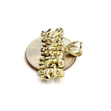 Load image into Gallery viewer, New 10k yellow Gold Savage Pendant charm diamond cut fine gift jewelry 1.9g