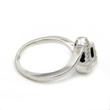 Load image into Gallery viewer, 0.14Ct Natural Diamond In 14k white Gold Women's heart Ring fine gift Size 6.75