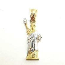 Load image into Gallery viewer, 10k two-tone gold statue of liberty pendant charm fine gift jewelry unisex 2.3g