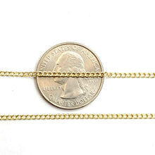 Load image into Gallery viewer, New 10K yellow gold 1.8mm thin hollow Cuban chain necklace fine jewelry 1.4g 18"