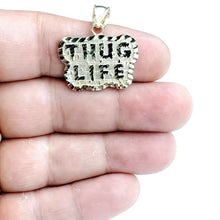 Load image into Gallery viewer, New 10k yellow Gold Thug Life word Pendant charm diamond cut fine jewelry 3.6g