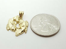 Load image into Gallery viewer, 10k yellow Gold Pisces fish zodiac Pendant charm fine gift jewelry unisex 1.9g
