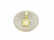 Load image into Gallery viewer, New 14k yellow gold hollow tiny turtle full body pendant fine gift jewelry 0.5g