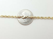 Load image into Gallery viewer, New 10K yellow gold 3.5mm hollow rope chain Necklace fine jewelry unisex 13g 28"