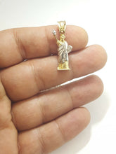 Load image into Gallery viewer, 10k two-tone gold statue of liberty pendant charm fine gift jewelry unisex 2.3g