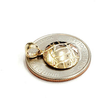 Load image into Gallery viewer, 14k yellow Gold tiny volleyball Pendant charm sport game fine jewelry gift 1g