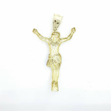 Load image into Gallery viewer, 10k two tone gold Jesus full body religious gift pendant charm fine jewelry 3.3g