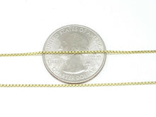 Load image into Gallery viewer, New 14K Yellow Gold 0.95mm Square Box Chain Necklace fine gift jewelry 3.2g 22"