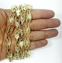 Load image into Gallery viewer, New 10K real yellow gold 9mm Turkish chain Necklace gift fine jewelry 40" 99.4g
