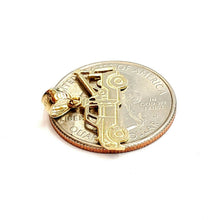 Load image into Gallery viewer, New 14k yellow Gold tow truck car Pendant charm gift fine jewelry 1.1g