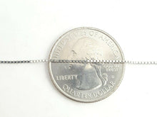 Load image into Gallery viewer, New 14K white Gold 0.8mm Square Box Chain Necklace fine gift jewelry 1.7g 16"