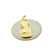 Load image into Gallery viewer, 14k yellow Gold hollow 3d dog full body Pendant charm jewelry fine gift pet 1.4g