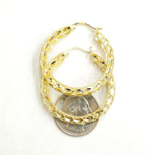 Load image into Gallery viewer, New 10K yellow Gold 1.52" 4mm Turkish hoop Earrings Round fine jewelry 5.7g