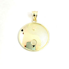Load image into Gallery viewer, 10k solid yellow Gold yin ying yang taoist symbol Pendant jewelry 0.96" 3.1g