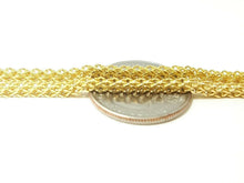 Load image into Gallery viewer, New 10K Yellow Gold 2.75mm Square link Chain Necklace fine jewelry 21.3g 28"