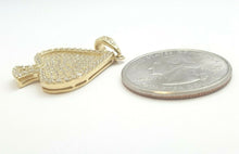 Load image into Gallery viewer, 14k yellow Gold Ace of spade Pendant with cubic zirconia fine gift jewelry 4.6g