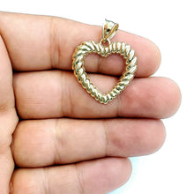 Load image into Gallery viewer, New 10k yellow gold heart pendant charm love amor fine gift women jewelry 2.4g