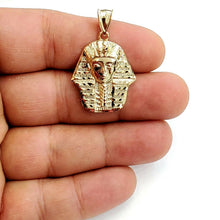Load image into Gallery viewer, 10k yellow solid Gold Egyptian pharaoh king head Pendant jewelry fine gift 3.3g