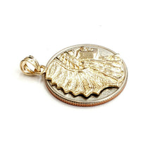 Load image into Gallery viewer, New 14k solid yellow Gold Indian Chief face head Pendant fine jewelry 3.6g