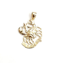Load image into Gallery viewer, 14k yellow Gold crab cancer zodiac sign astrology Pendant charm fine jewelry 1.7g
