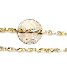 Load image into Gallery viewer, 10K real yellow gold 3.9mm Turkish chain Necklace gift fine jewelry 26" 24.8g