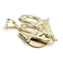 Load image into Gallery viewer, New 10K Solid Yellow Gold Diamond Cut One Hundred 100 Charm Pendant jewelry 8.3g