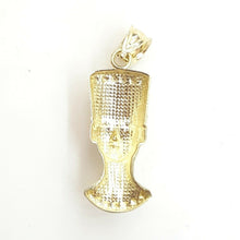 Load image into Gallery viewer, New 10k yellow Gold Egyptian Nefertiti Queen Cleopatra head Pendant jewelry 2.3g