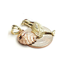 Load image into Gallery viewer, New 10k Gold rooster chicken bird Pendant charm gift fine jewelry 3.7g