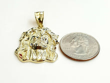 Load image into Gallery viewer, New 10k yellow gold jesus face head pendant charm fine religious gift jewelry 5g