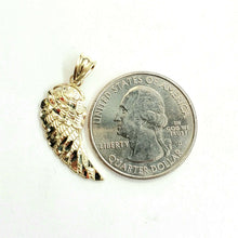 Load image into Gallery viewer, New 10k Yellow Gold Single Angel Wing Pendant Diamond Cut Unisex fine jewelry 1g