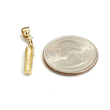 Load image into Gallery viewer, 14k solid yellow Gold candle light Love romance Pendant fine jewelry gift 1.4g