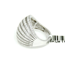 Load image into Gallery viewer, New 1.87ct genuine diamond 14k White Gold Women wide band Ring jewelry Size 6.75
