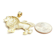 Load image into Gallery viewer, 10k yellow Gold lion full body Leo zodiac Pendant charm fine gift jewelry 5.7g