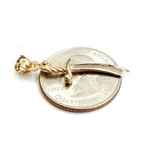 Load image into Gallery viewer, New 14k yellow Gold solid sword Machete Pendant charm gift fine jewelry 1.4g