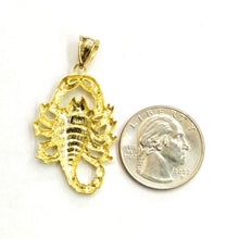 Load image into Gallery viewer, New 10k yellow gold scorpion Scorpio pendant charm zodiac sign Fine Jewelry 3.4g