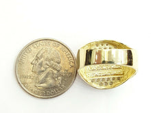 Load image into Gallery viewer, 10k two tone gold last supper religious men's Ring diamond cut jewelry Size 9.5