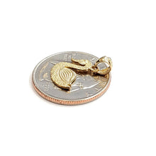 Load image into Gallery viewer, New 14k yellow Gold tiny duck bird Pendant charm gift fine jewelry 1.1g