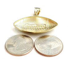 Load image into Gallery viewer, New 10k yellow Gold football Pendant charm sport fine jewelry gift unisex 5.4g