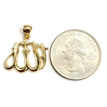 Load image into Gallery viewer, New 14K Yellow Gold Allah Islamic God Pendant Charm religious fine jewelry 2.4g